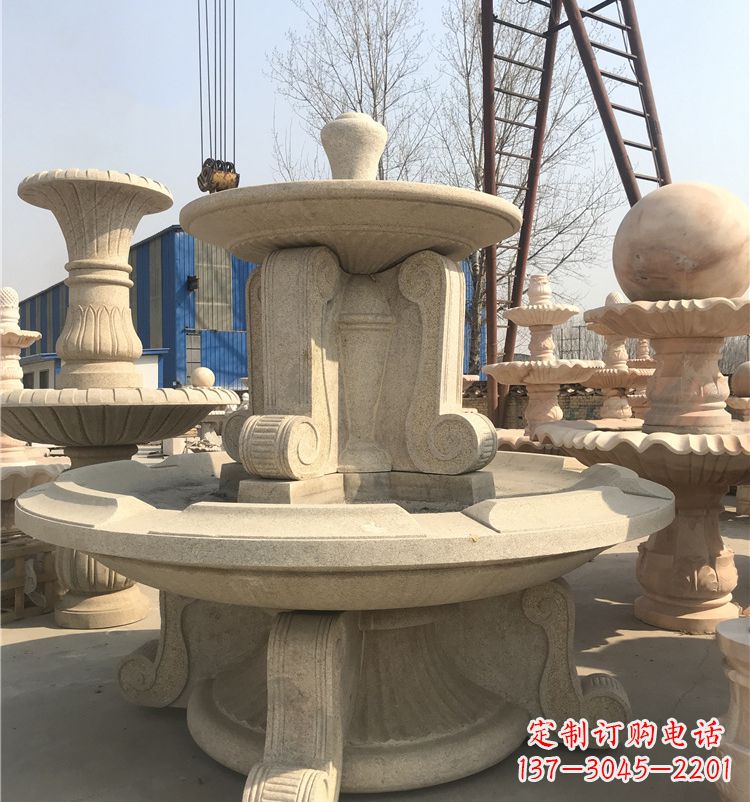 泰安石雕喷泉池:定制精美的雕塑水池