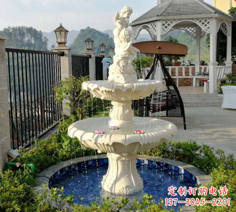泰安石雕喷泉水池-精致定制