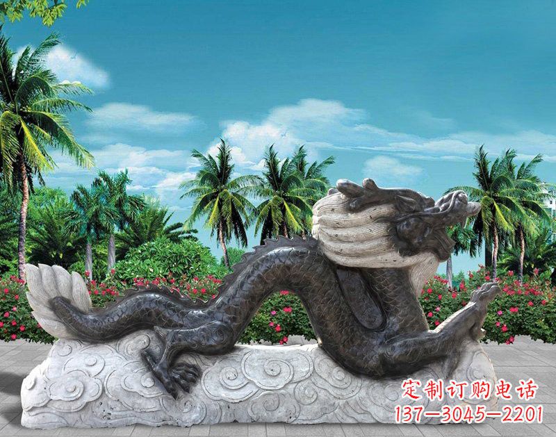 泰安中领雕塑:精美石刻喷水龙雕塑