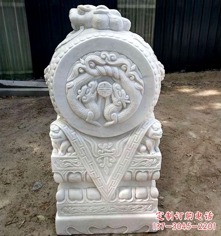 泰安精致麒麟,点亮门墩