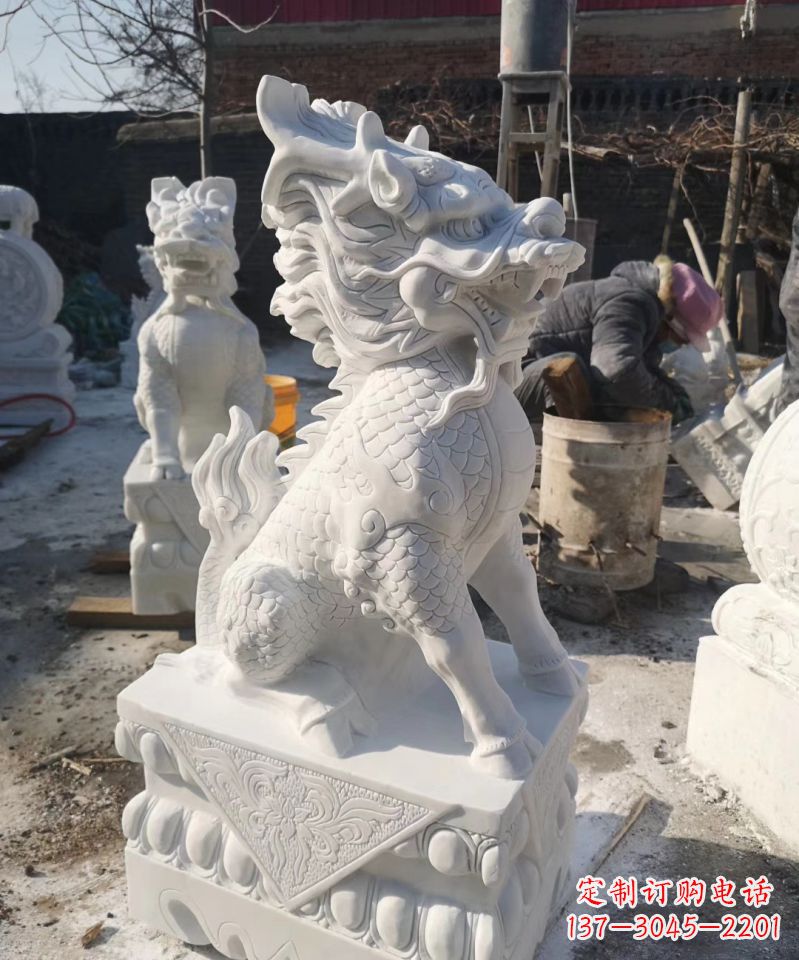 泰安正宗古典麒麟神兽招财动物雕塑