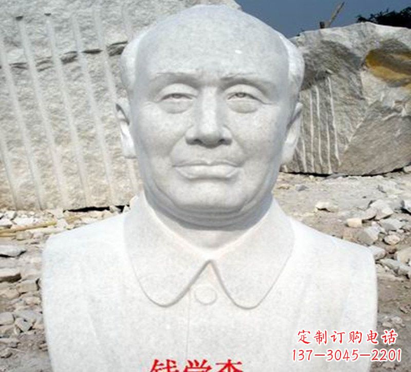 泰安拥有雄浑气势的钱学森头像雕塑