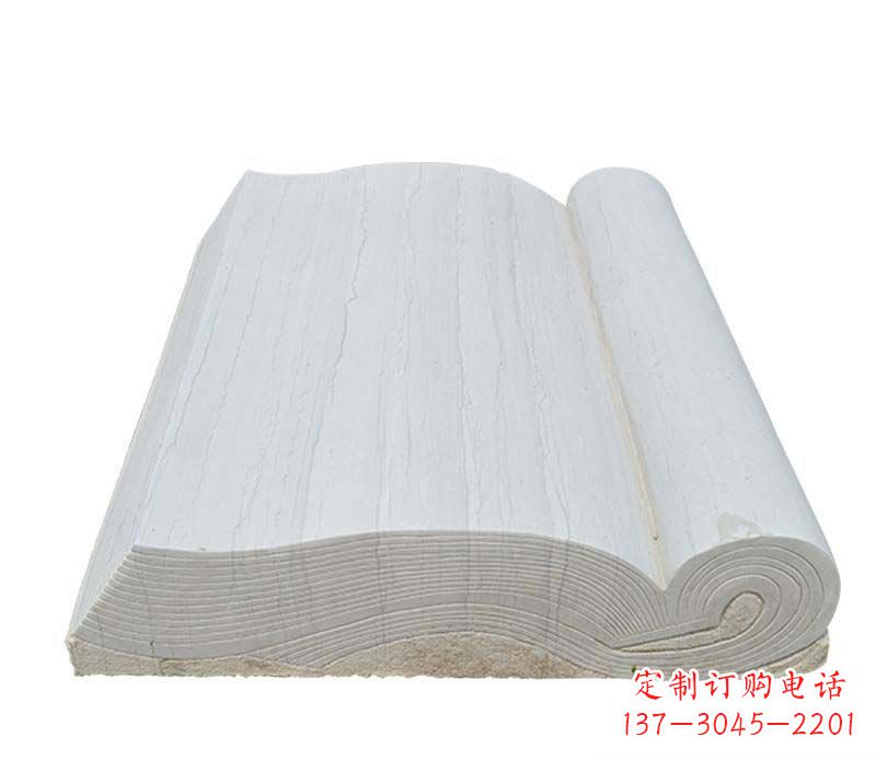 泰安石雕无字书籍雕塑