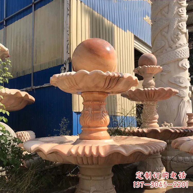 泰安石雕五福临门风水球