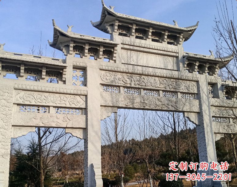 泰安石雕乡村牌坊