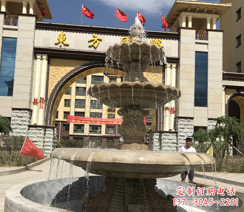 泰安石雕小区大型喷泉雕塑
