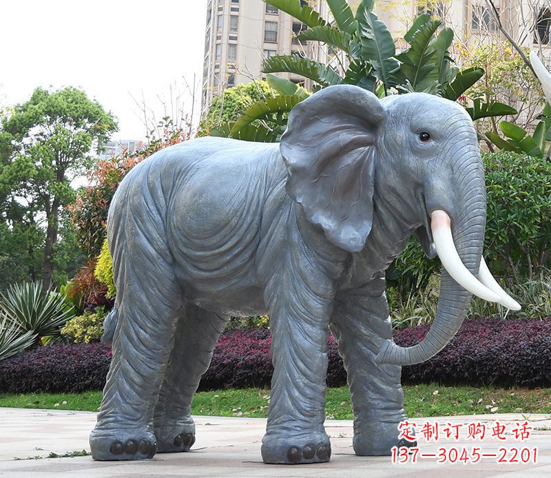 泰安石雕小区动物大象