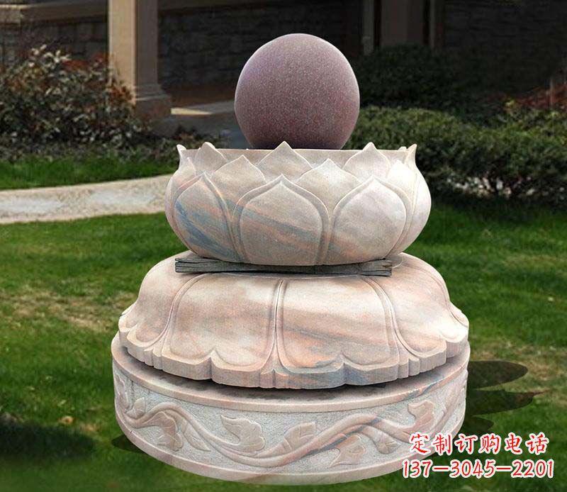泰安石雕小区风水球雕塑