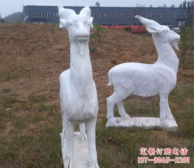 泰安石雕羊动物雕塑