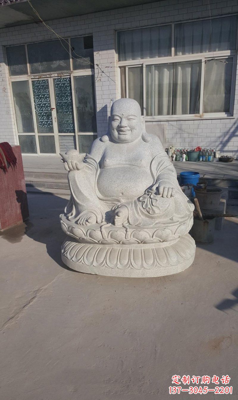 泰安石雕坐式弥勒佛