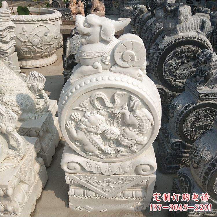 泰安石门墩石雕