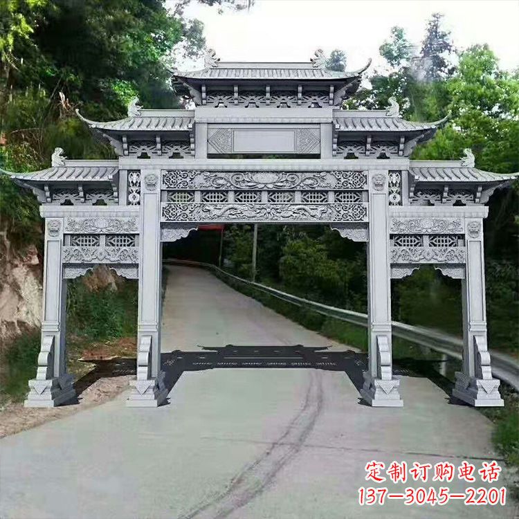 泰安石牌楼青石牌坊