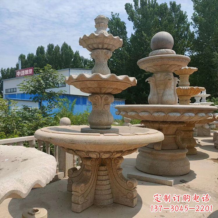 泰安石喷泉 石雕刻