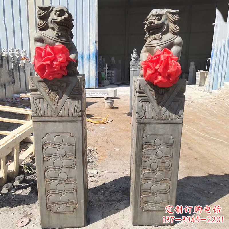 泰安石狮子栓马桩