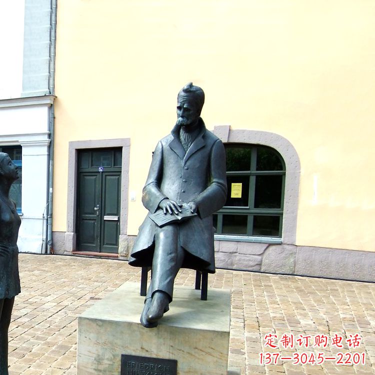 泰安世界名人德国著名哲学家尼采铜雕景观雕塑