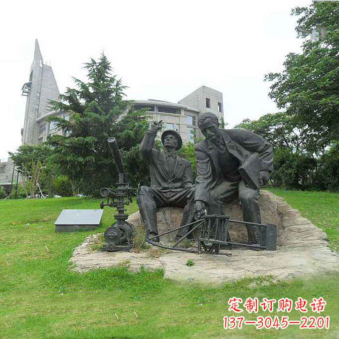 泰安世界名人美国著名发明家莱特兄弟公园名人雕塑