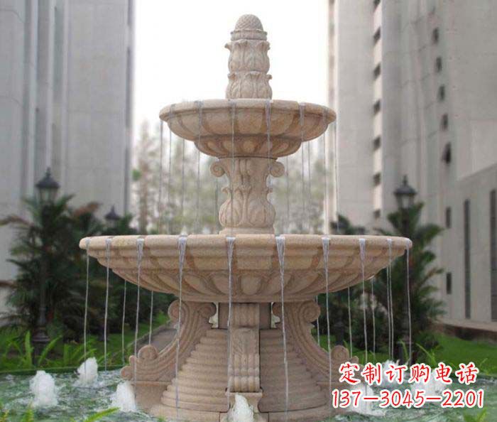 泰安双层喷泉小区石雕