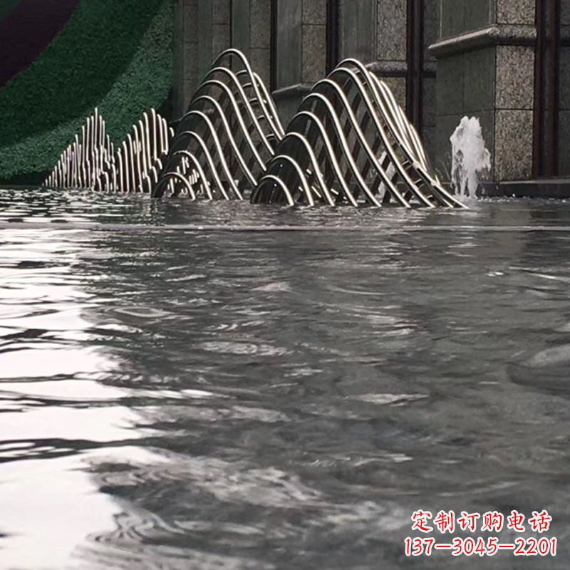 泰安水池水景假山不锈钢
