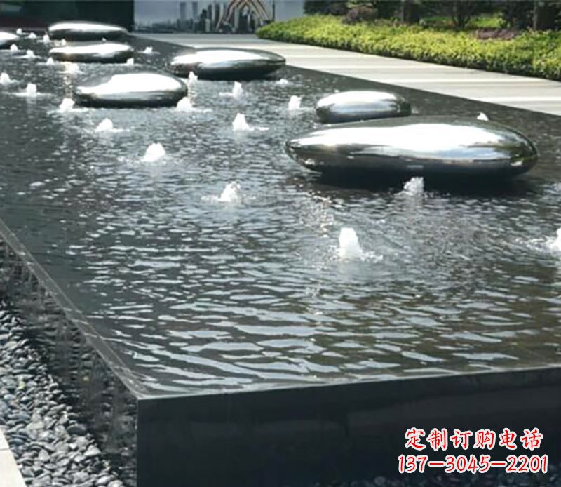 泰安水滴水池不锈钢雕塑