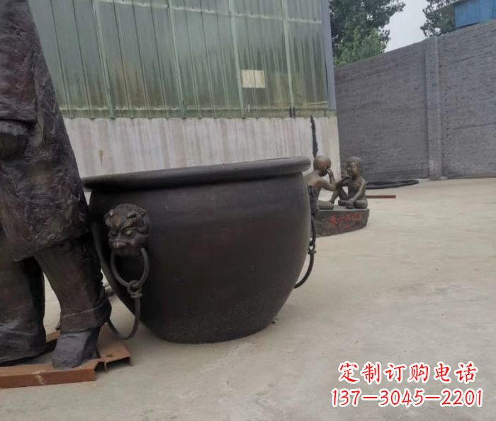 泰安水缸铜雕塑 (2)