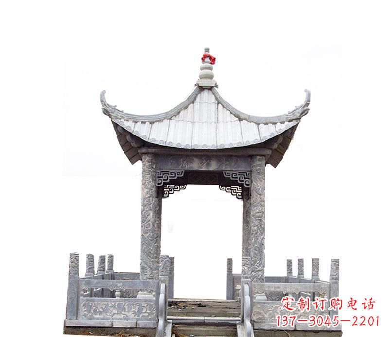 泰安四角仿古石凉亭石雕