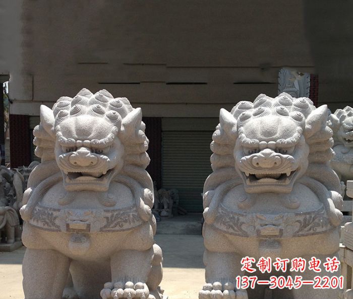 泰安寺庙景观仿古镇宅石狮子
