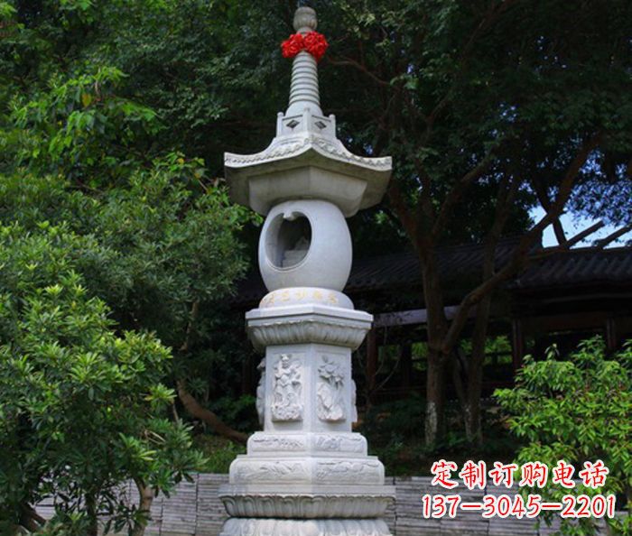泰安寺庙景观舍利塔石雕 (2)