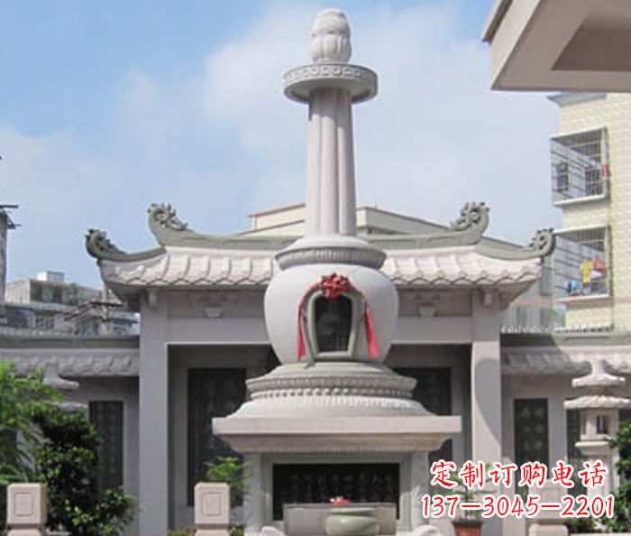 泰安寺庙景观舍利塔石雕 (4)