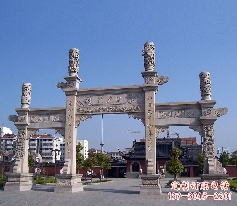 泰安寺庙景观石牌坊