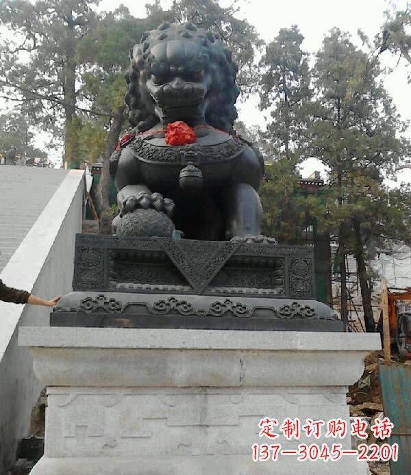 泰安寺庙狮子铜狮子雕塑