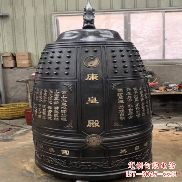 泰安寺庙铜雕挂钟