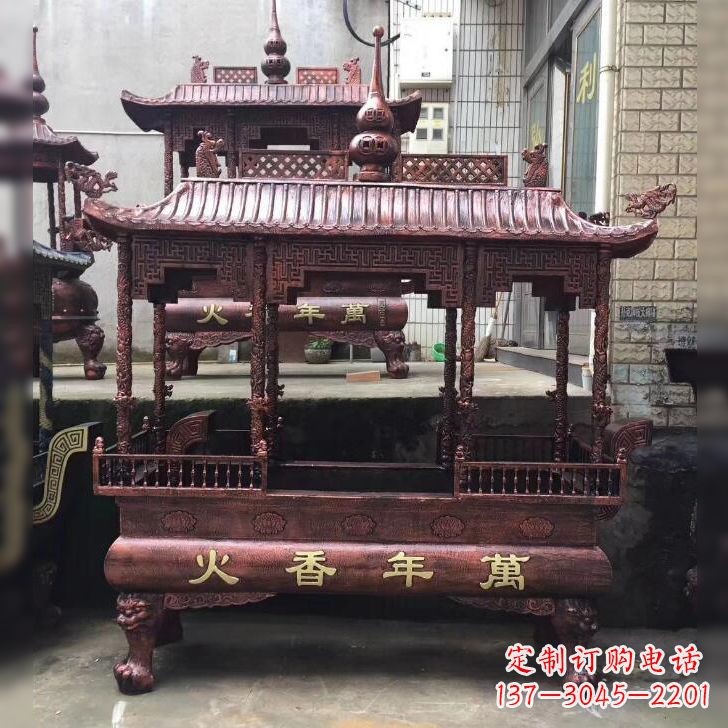 泰安寺庙香火香炉雕塑