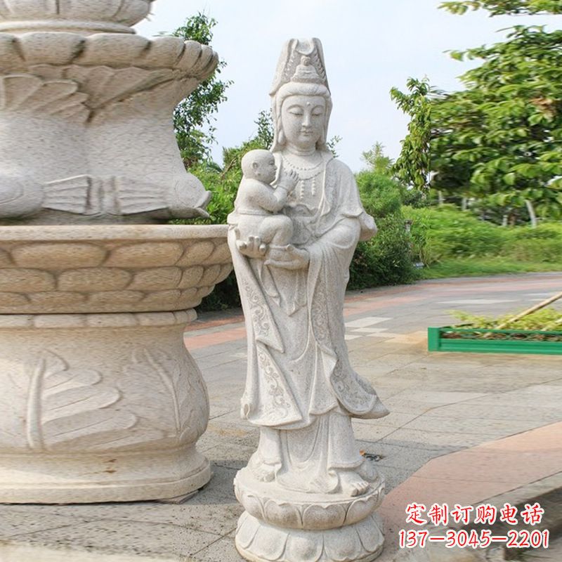 泰安送子观音汉白玉石雕