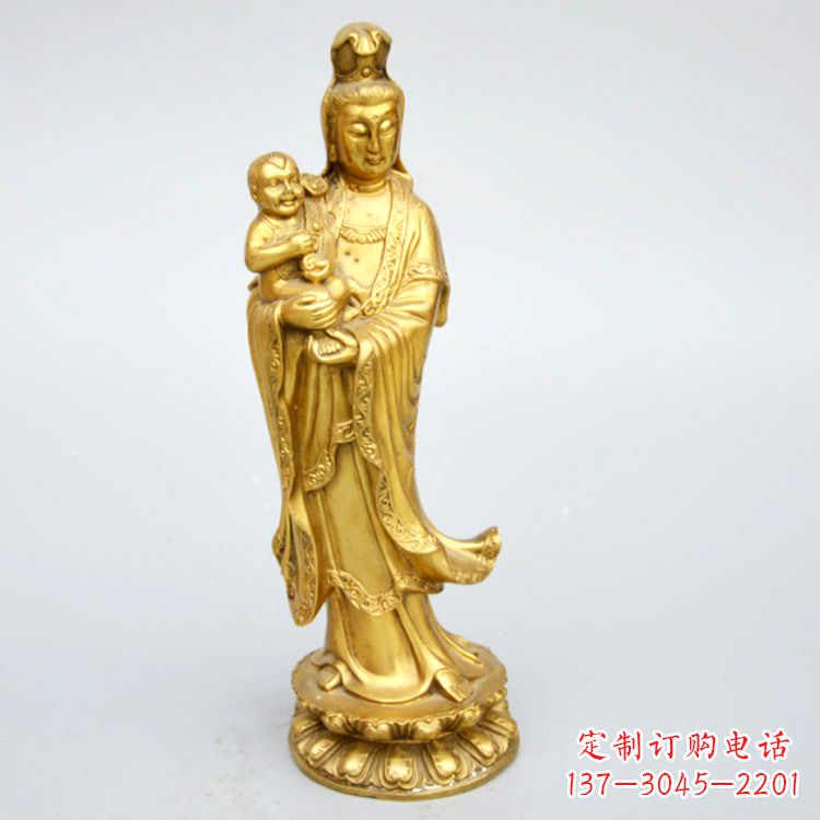 泰安送子观音铜雕