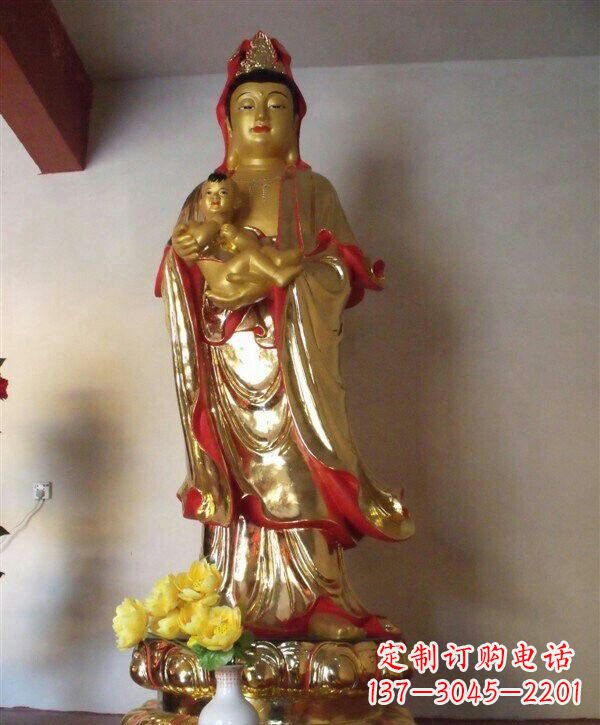 泰安送子观音铜雕 (2)