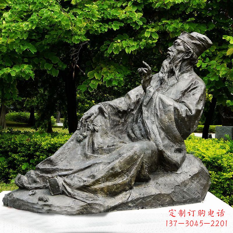 泰安苏轼雕像古代历史名人北宋著名文学家书画家铜雕