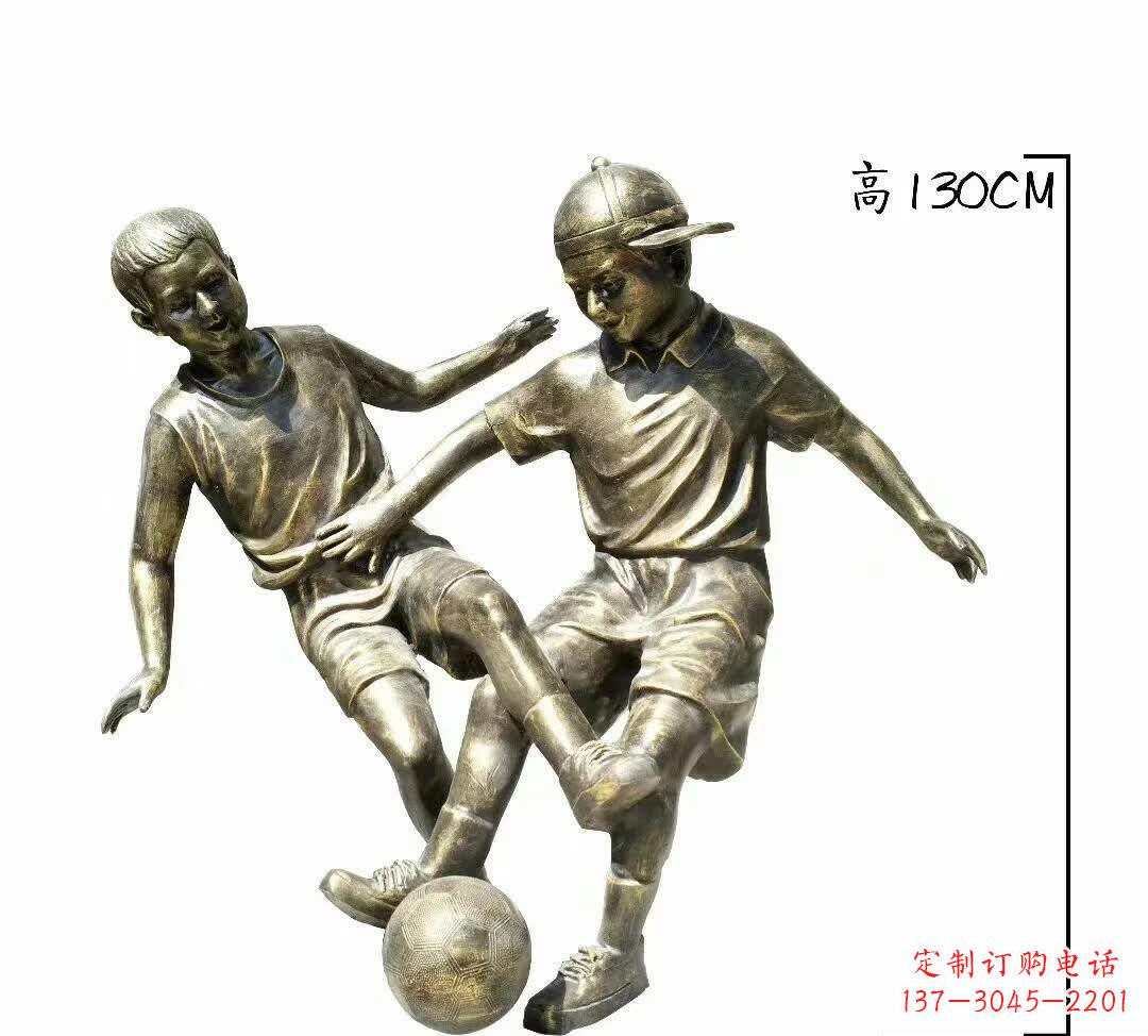 泰安踢足球人物铜雕112