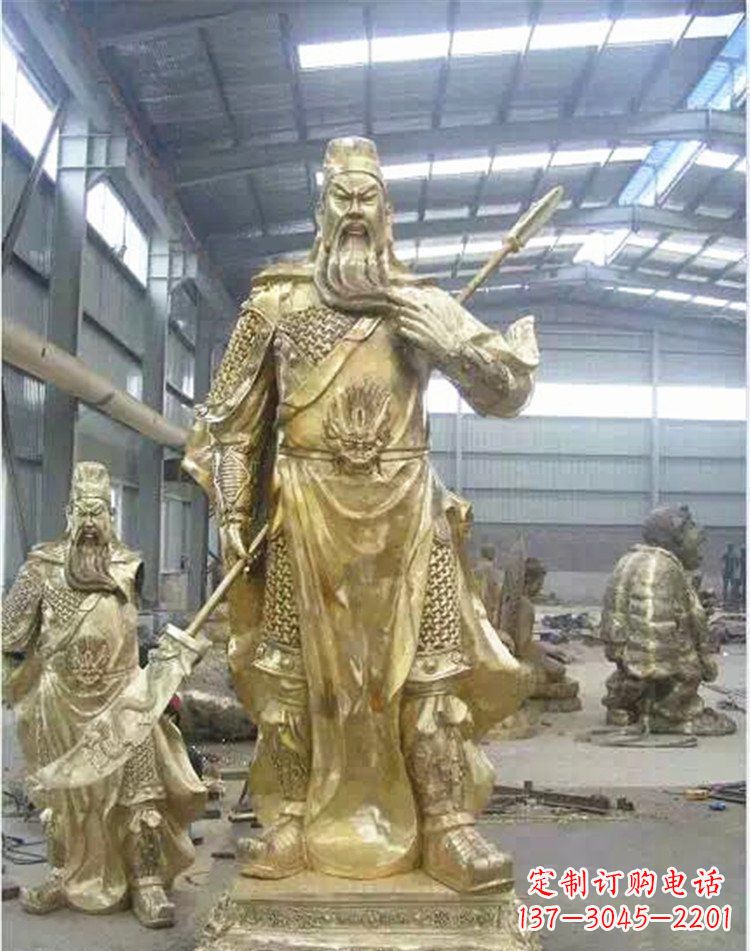 泰安提刀关公武财神雕塑