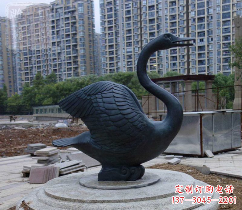 泰安天鹅动物铜雕