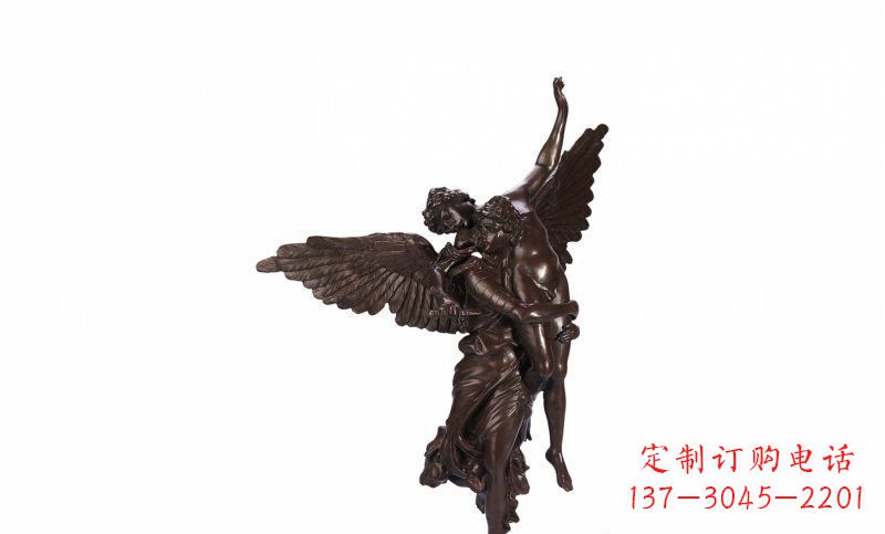 泰安天使玻璃钢仿铜人物雕塑