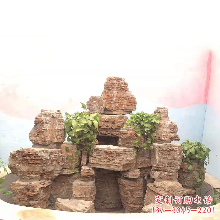 泰安庭院园林假山鱼池