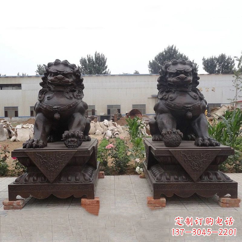 泰安铜雕北京狮子