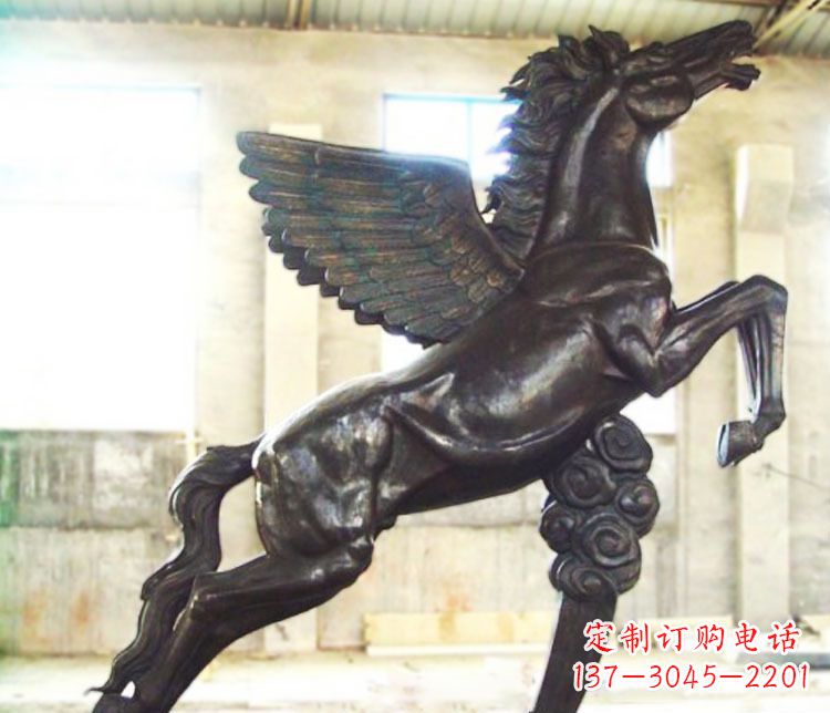 泰安铜雕奔跑飞马雕塑