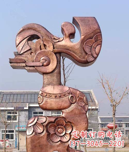 泰安铜雕抽象皮影戏人物