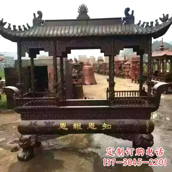 泰安铜雕纯铜香炉