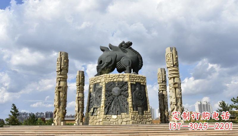 泰安铜雕大型骆驼广场动物雕塑