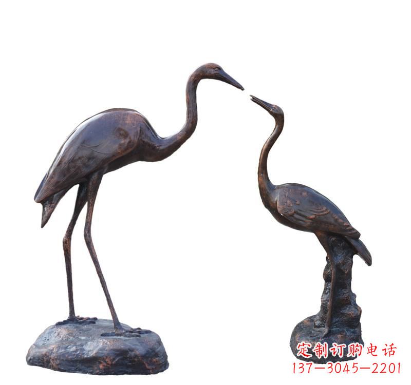 泰安铜雕动物仙鹤