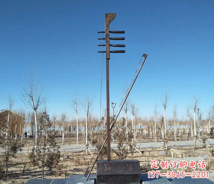 泰安铜雕二胡景观雕塑