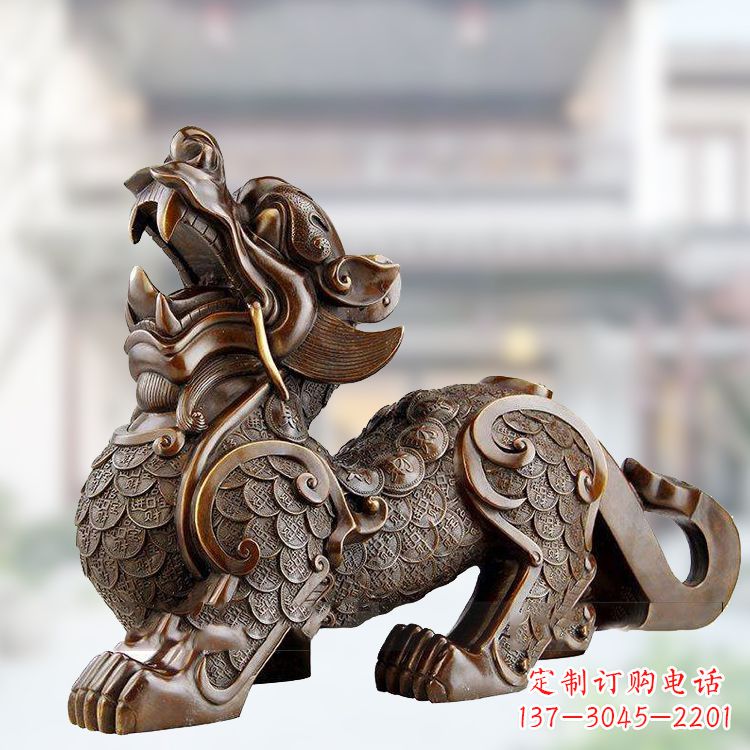 泰安铜雕仿古辟邪貔貅