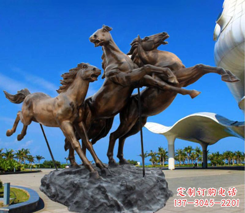 泰安铜雕飞马广场动物雕塑